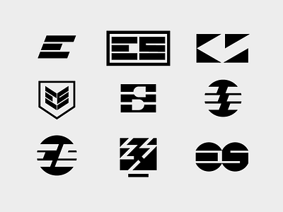 E+S Monograms branding concept design flat graphic identity illustrator logo monogram simple timeless vector