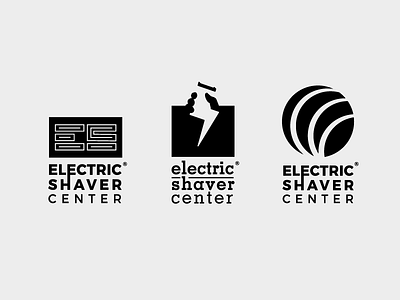 Logo Lockups for Electric Shaver Center branding concept design flat graphic identity illustrator lockup logo simple timeless vector