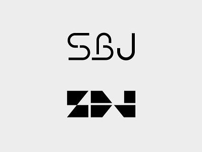 SBJ Monogram branding business concept design graphic identity illustrator logo monogram simple vector warm