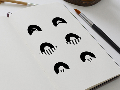 Headspace Logo Design Ideas black brand concept design icon logo mark meditation process sketch symbol wip