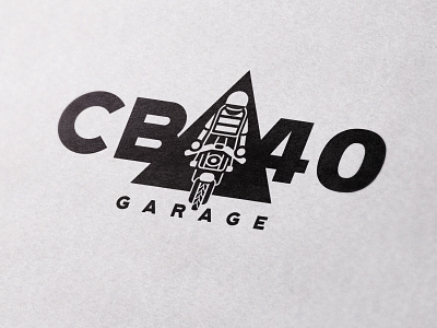 CB40 Garage Logo Mock Up brand branding close up flat design graphic identity logo logo design logos logotype mockup print