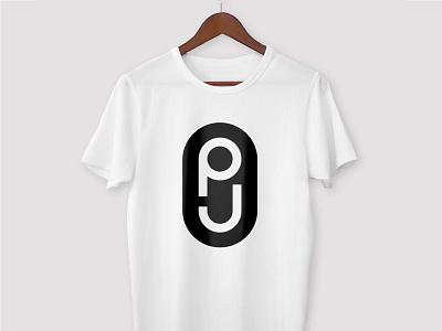 P+J Monogram On Shirt brand branding capsule identity logo logo design logos logotype minimalism shirt tshirt vector