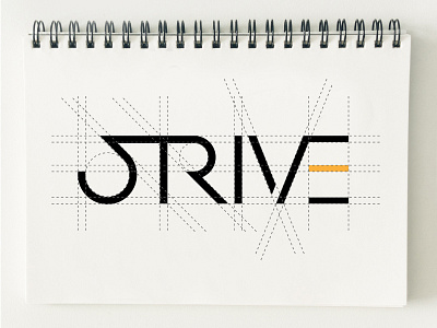 Strive Logo Finessing branding custom type grid idea identity logo logo design logos logotype type typeface typography