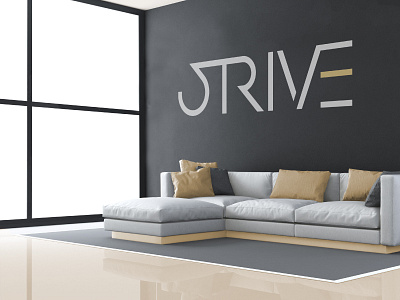 Strive Lounge brand branding flat design graphic identity logo logo design logos logotype office vector wall
