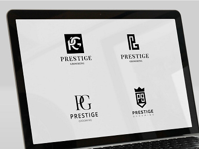 Prestige Grooming Logo Design Ideas black black and white brand branding concept design exploration flat flat design graphic idea identity logo logo design logos mark monogram process vector wip