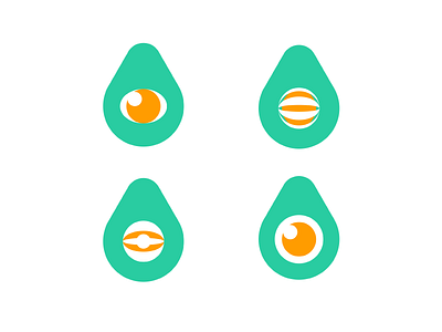 Colored Avocados abstract avocado brand branding camera lens color concept design eye fruits graphic green icon icons logo logo design logos scanner simple vector