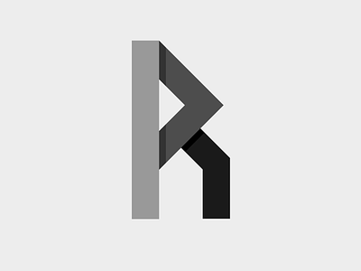 R Visuals Logo architecture brand branding concept design geometric graphic identity illustrator layered logo logo design logotype mark negative space simple typography vector virtual reality vr