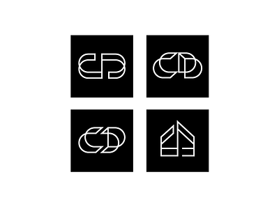 Crisp Decor Logo Concepts black brand branding concept design flat flat design ideas identity illustrator interior design logo logo design logos mark monogram monograms monoline simple vector