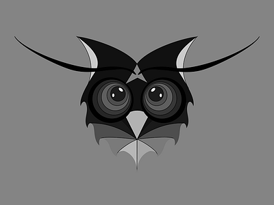 Greyscaled Owl