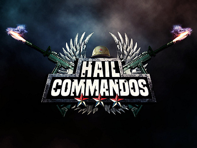 Hail Commandos 3d logos graphic design logo print design