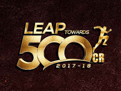 Leap Towards 500 cr 3d logos art direction graphic design logo print design