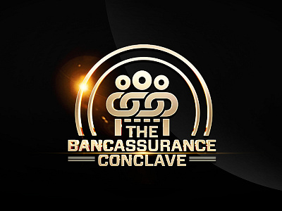 The bancassurance Conclave 3d logo art direction concept gold logos logo logo design print design