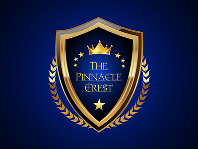 The Pinnacle Crest 3d logos art direction design graphic design logo