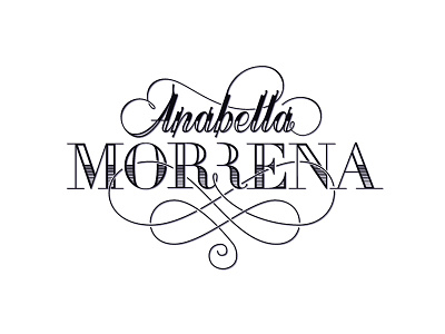 Logo for fashion designer Anabella Morrena art calligraphy design fashion fashiondesigner font graphicdesign handlettering lettering logo logotype typography