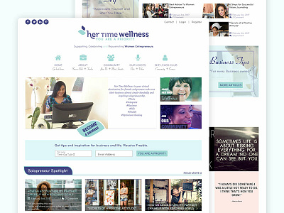 Her Time Wellness beauty cosmetic design salon spa ui ux web web design wellness