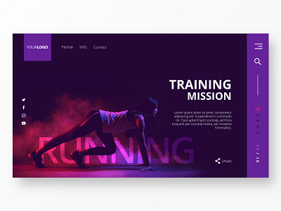 Running & Training Home Page Design