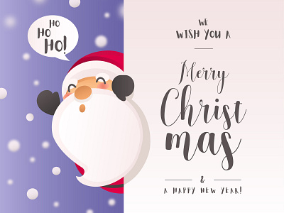 Christmas Card with Santa Character