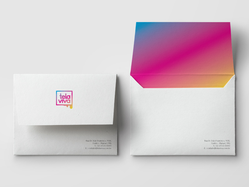 Tela Viva - Envelopes logo design logo brand identity paper envelopes