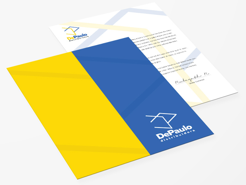 DePaulo - Folder logo design graphic design folder design paper