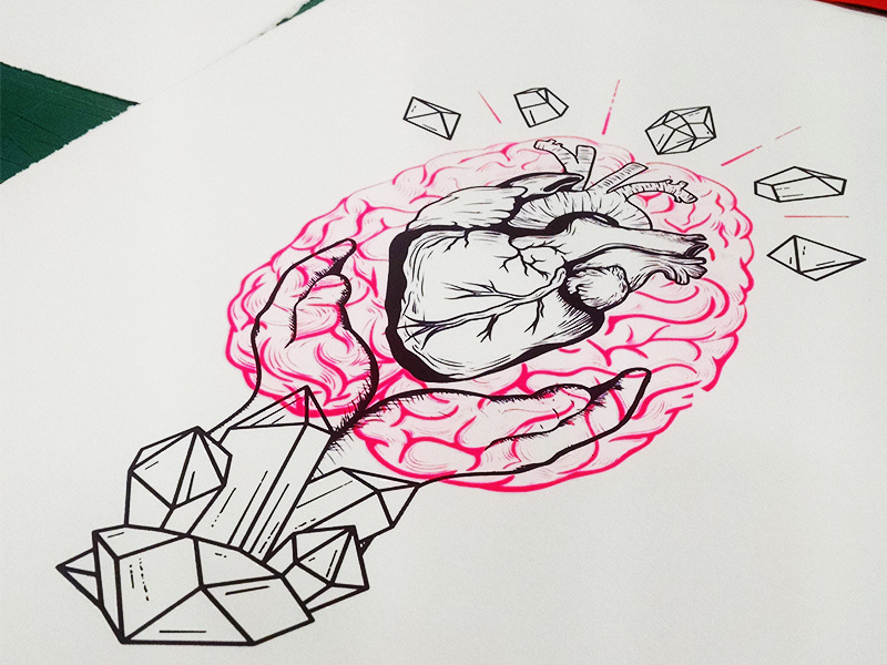 Irish Heart Foundation - illustration paper design serigraphy illustration