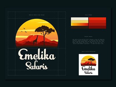 Emelika Safaris Logo Design 2018 brand identity illustration logo design vector