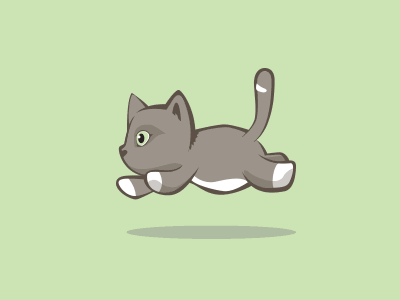 Running Kitty ! Meow animation cat gif illustration kittens kitty running running cat