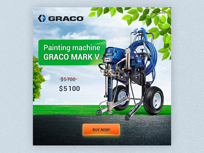 Facebook banner for Painting machine GRACO V sale