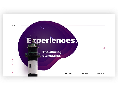 Diu - Experiences experience gradient homepage illustration interaction typography vector