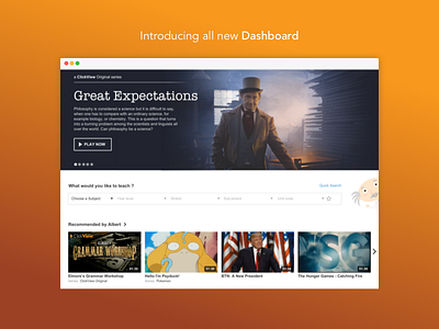 ClickView Dashboard Design dashboard web