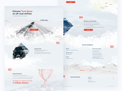 Landing page for Extreme Track Quest