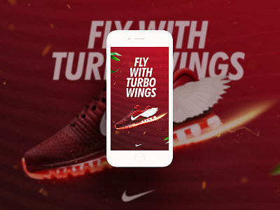 Nike Turbo Wings Ad footwear light nike red spark speed sport turbo wings
