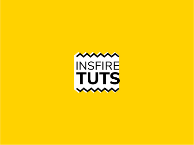 Insfire Tuts Logo Design design icon logo minimal yellow