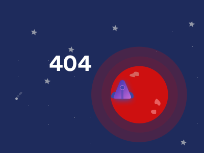 404 page. "Landed wrong planet" concept 404 concept error idea lunar mobile screen ui ux