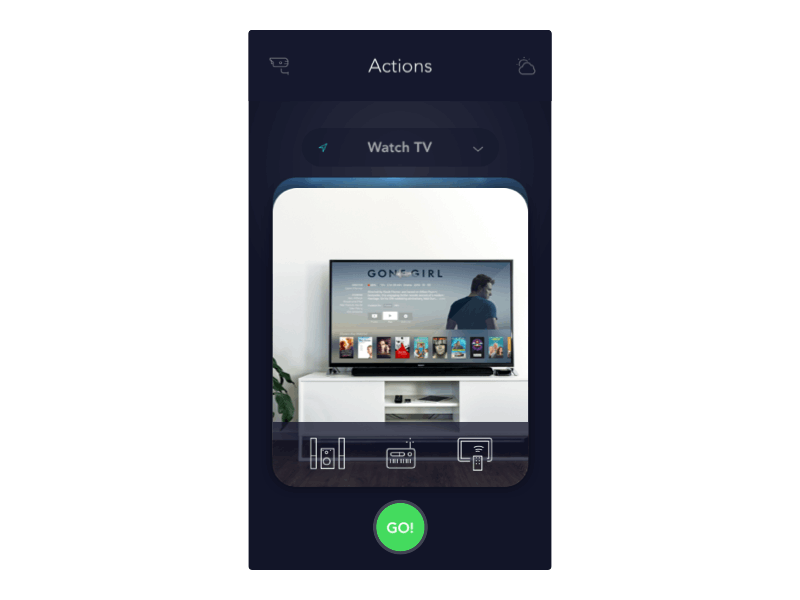 Smart home iOS app transition animation