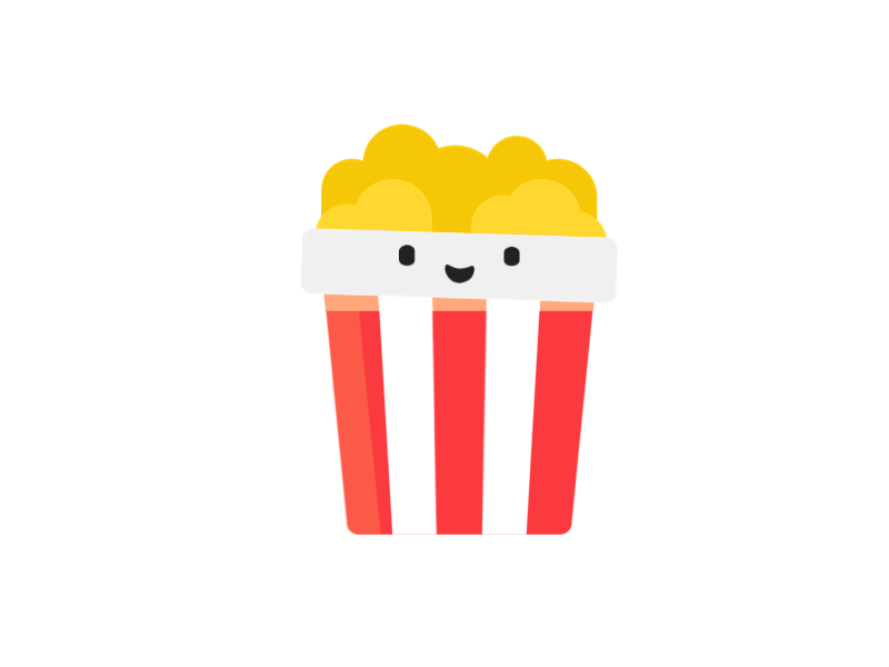 Pop-maïs knipogen animation animation. app apple concept creative design icon illustration ios ui ux
