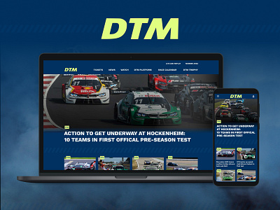 DTM Responsive Website motorsport racing responsive website responsive website design