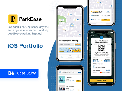 ParkEase | iOS UI Portfolio | Behance Case Study