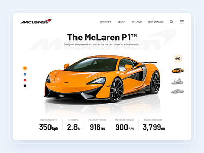 Luxury Car Web Design Concept