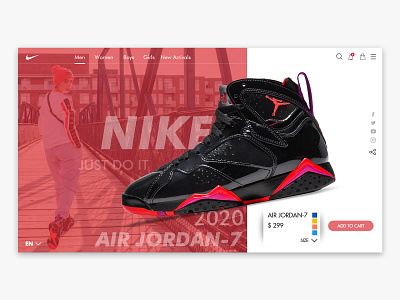 Nike Air Jordan Website ( Concept ) app design illustrator nike nike air nike air max nike running nike shoes ui ux