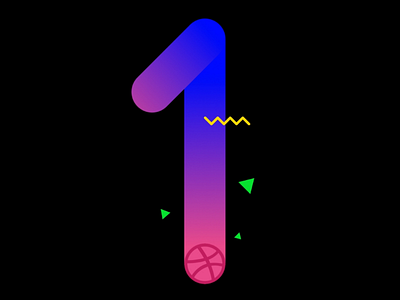 1 dribble invite giveaway app colour confetti dribble giveaway invitation invite lines one pop up triangle ui world