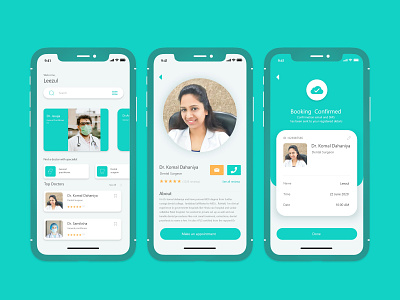 Doctor Appointment App Design ( Concept ) app design booking app corona corona virus design doctor doctor app doctor appointment health health app healthcare hospital safe