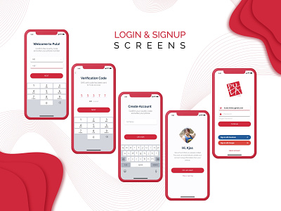 Login & Signup Screens ( Concept ) app concept design details email facebook google google slides info login login design login screen password personal information pula signup ui welcome