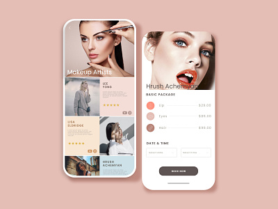 Makeup Artist Booking ( App Concept ) artist booking care color eyecare facecare hair salon haircut hairstyle health make up makeover makeup makeup app makeup artist nail art nail salon online