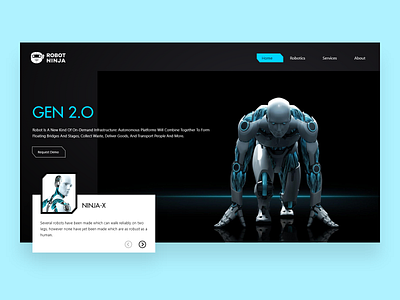 Robot Ninja website ( Concept ) 2.o concept design generation ninja robot robotic robotics robots website design