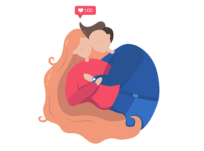 Love design flat design illustration love lovely romantic дизайн