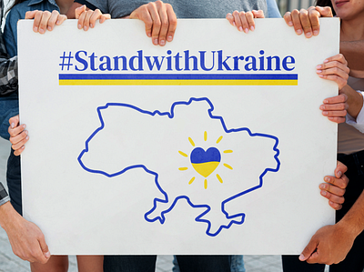 Stand with Ukraine flag graphicdesign illustrator love peace protest stand with ukraine ukraine vector war