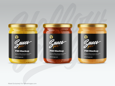 Sauce Jar Mockup — Front View
