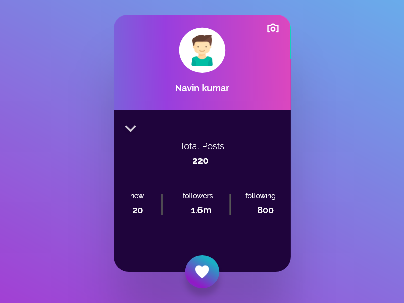 Follower Card design by NavinKumar(NK) on Dribbble