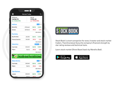 Stockbook Mobile App app branding design minimal ui ux