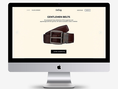 Belt shop home page design home landing page web website